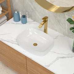Lordear 20 x 15 Inch Vessel Sink Bathroom Semi Recessed Sinks