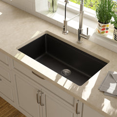 Lordear 30'' Granite Composite Black Single Bowl Undermount Workstation Kitchen Sink  from Lordear