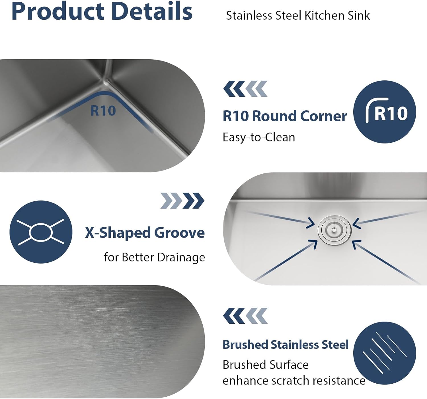 Lordear 30'' x 19'' Stainless Steel Undermount Workstation Kitchen Sink