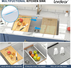 Lordear 33-Inch Undermount Kitchen Sink Single Bowl