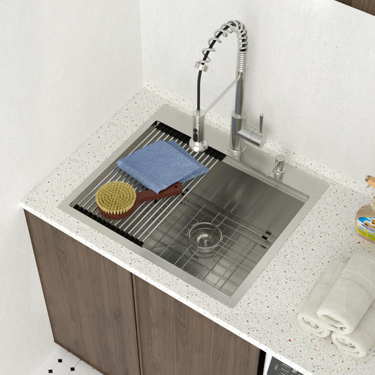 Lordear 25 Inch Workstation Laundry Sink