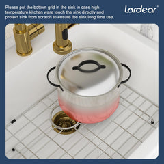 Lordear 25x22x9 Inch Drop-In Kitchen Sink Single Bowl