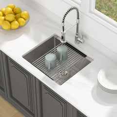Lordear 21'' Stainless Steel Undermount Workstation Bar & Prep Sink