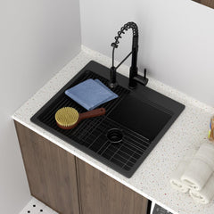 Lordear 25x22x12 Inch Quartz Laundry Sink Single Bowl