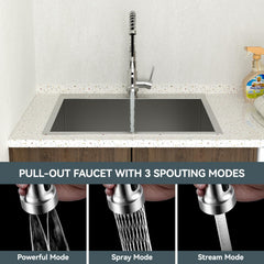 Lordear 25x22 Inch Drop-In Laundry Sink