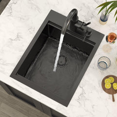 Lordear 20x15 Inch Drop-In Workstation Bar Sink