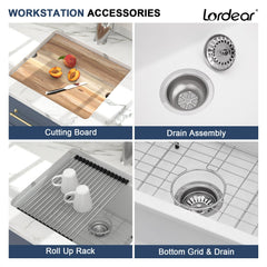 Lordear 21-Inch Undermount Bar Sink Single Bowl