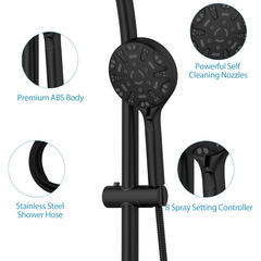 Lordear Stainless Steel Spa Rain Shower Head Combo