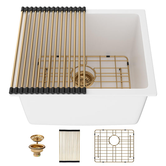 Lordear 21-Inch Undermount Laundry Sink Single Bowl
