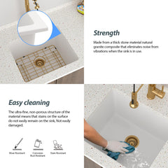 Lordear 21-Inch Undermount Laundry Sink Single Bowl