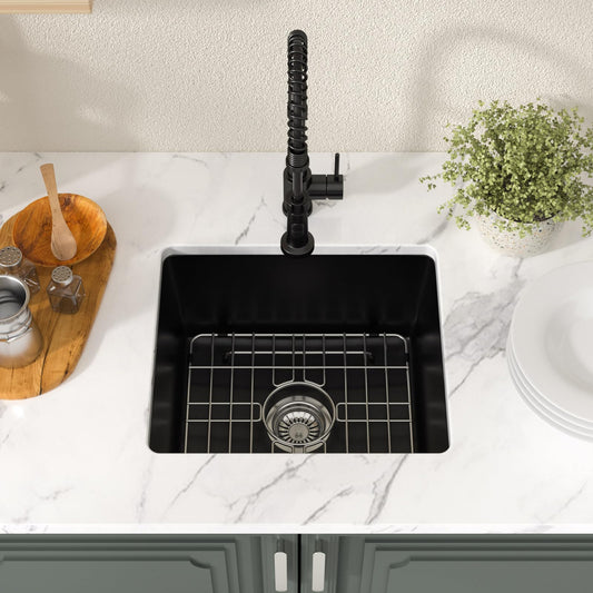 Lordear 18x16x9 Inch Undermount Bar Sink Single Bowl