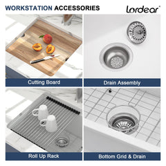 Lordear 18x18 Inch Undermount Bar Sink Single Bowl