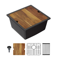 Lordear 15x18 Inch Undermount Bar Sink Single Bowl