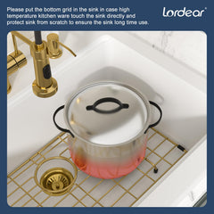 Lordear 30-Inch Drop-In Kitchen Sink Single Bowl