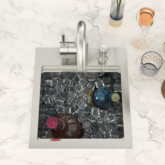 Lordear 13x15 Inch Drop-In Workstation Bar Sink