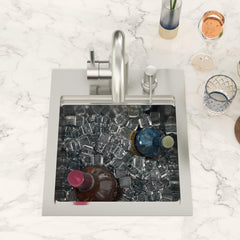 Lordear 13x15 Inch Drop-In Workstation Bar Sink