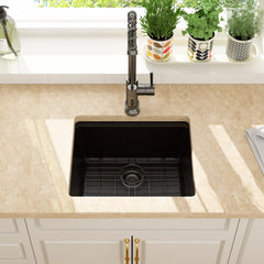 Lordear 21-Inch Undermount Bar Sink Single Bowl