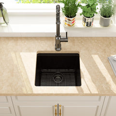 Lordear 15x18 Inch Undermount Bar Sink Single Bowl
