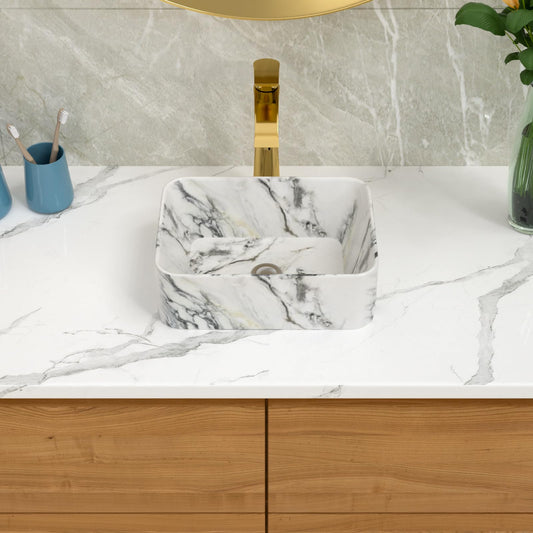 Lordear 16x12 inch Bathroom Above Counter Rectangle Vessel Sink