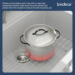Lordear 33-Inch Drop-In Kitchen Sink Single Bowl