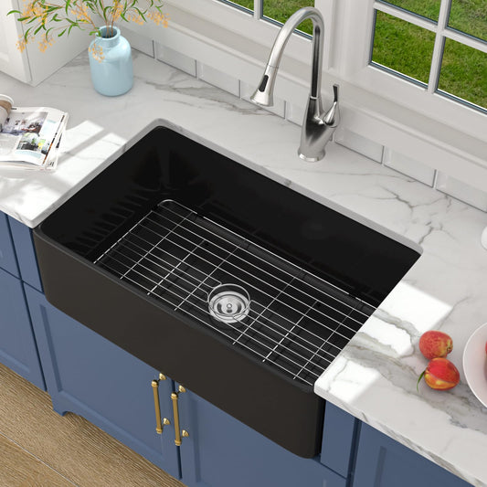 Lordear 33x20x10 Inch Farmhouse Kitchen Sink Single Bowl