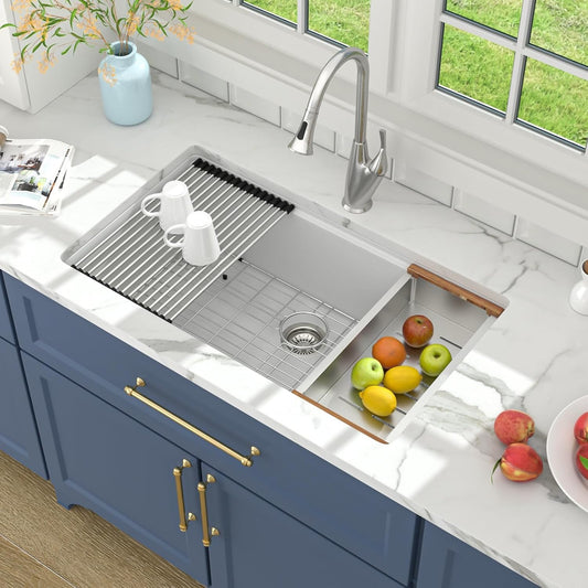 Lordear 33-Inch Undermount Kitchen Sink Single Bowl