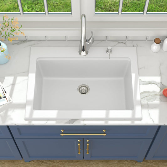 Lordear 30-Inch Drop-In Kitchen Sink Single Bowl