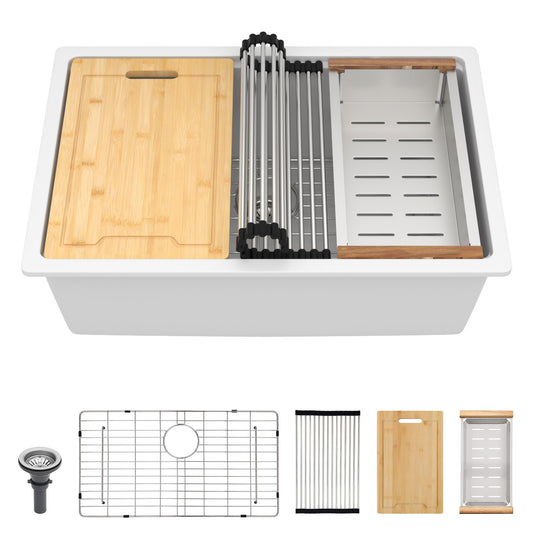 Lordear 28-Inch Undermount Kitchen Sink Single Bowl