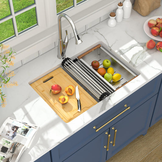 Lordear 28-Inch Undermount Kitchen Sink Single Bowl