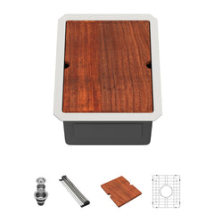 Lordear 12x15 Inch Undermount Bar Sink
