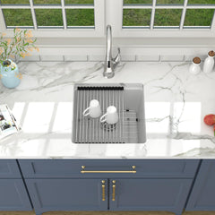 Lordear 18x18 Inch Undermount Bar Sink Single Bowl