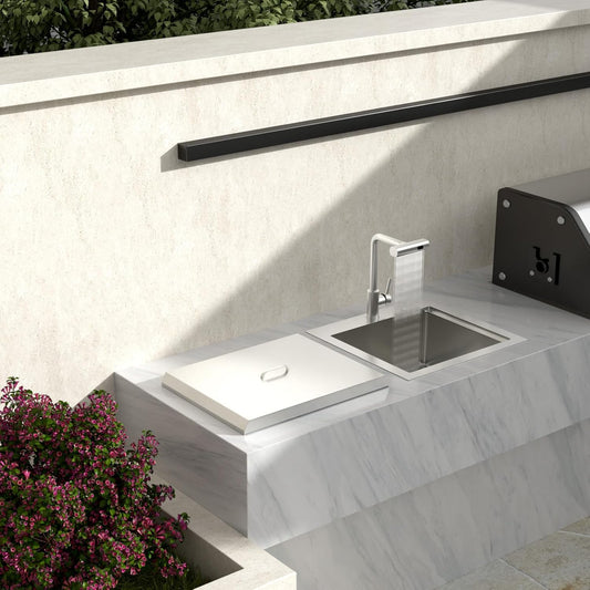 Lordear 21'' Stainless Steel Drop-in Single Bowl Outdoor Workstation Bar Sink with Pull-out Faucet and Cover  from Lordear