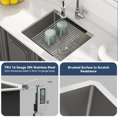 Lordear 21'' Stainless Steel Undermount Workstation Bar & Prep Sink
