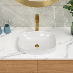 Lordear 20 x 15 Inch Vessel Sink Bathroom Semi Recessed Sinks
