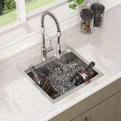 Lordear 21x20 Inch Drop-In Workstation Bar Sink