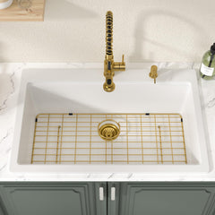Lordear 33-Inch Drop-In Kitchen Sink Single Bowl