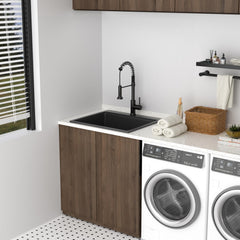 Lordear 25x22x12 Inch Quartz Laundry Sink Single Bowl