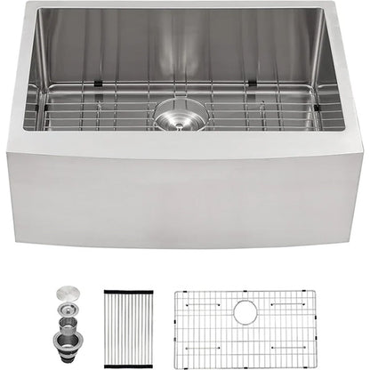 Lordear 27 Inch Farmhouse Kitchen Sink - Stainless Steel Single Bowl Sink  from Lordear