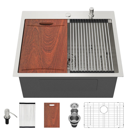 Lordear 25 Inch Workstation Laundry Sink