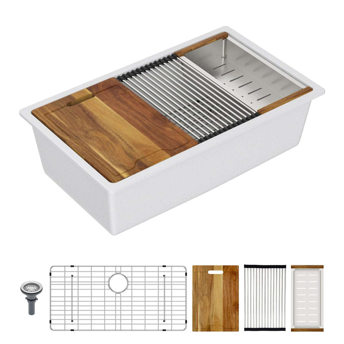Lordear 32-Inch Undermount Kitchen Sink Single Bowl