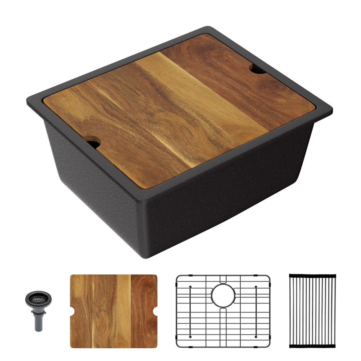 Lordear 21-Inch Undermount Bar Sink Single Bowl