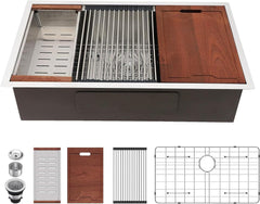Lordear 30'' x 19'' Stainless Steel Undermount Workstation Kitchen Sink