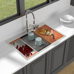 Lordear 30 Inch Drop-In Workstation Kitchen Sink