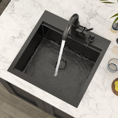 Lordear 18x18 Inch Steel Drop-In Workstation Bar Sink
