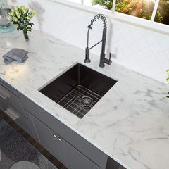 Lordear 15'' x 17'' Undermount Single Bowl Stainless Steel Bar Sink