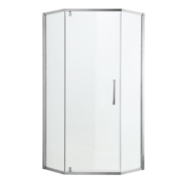 72 Inch Height Frameless Corner Shower Door Pivot Tempered Glass Shower Door Bathroom Glass Door-Polished Chrome  from Lordear