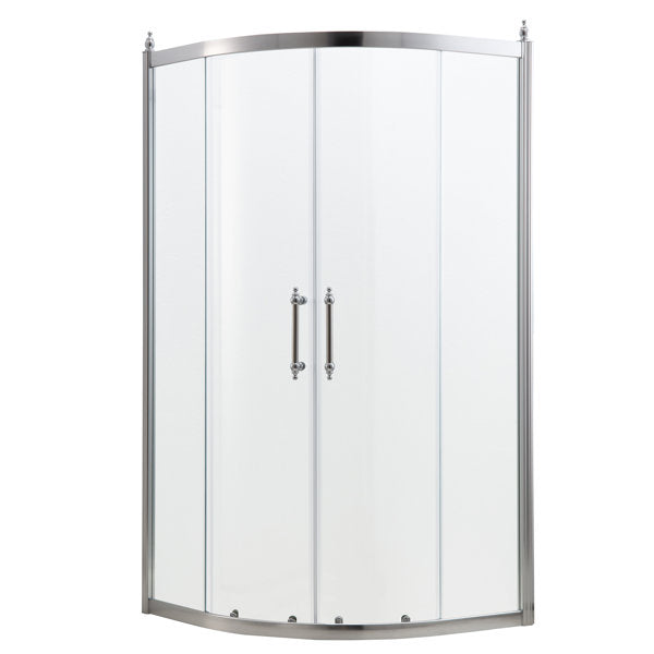 72in Height Frameless Neo-Round Shower Door Bathroom Double Sliding Glass Door 1/4 in. Glass Door  from Lordear