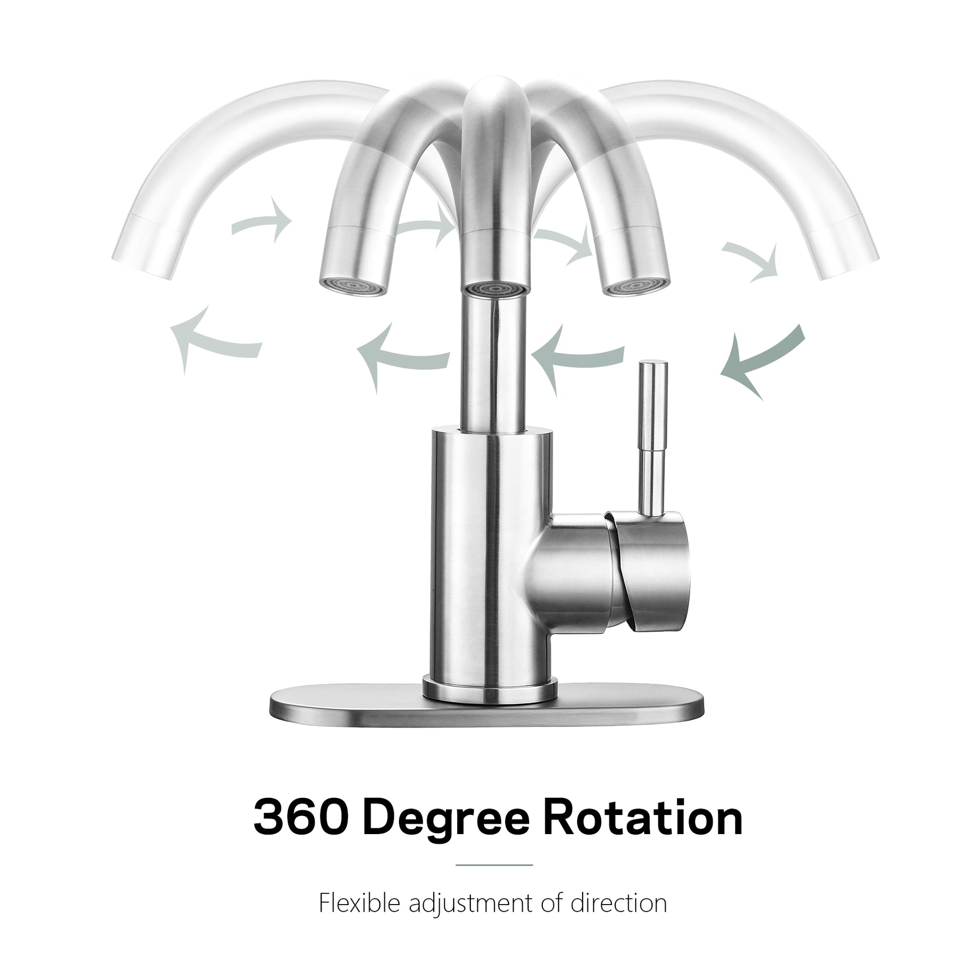 Lordear Bathroom Faucet - 2 Handle Brushed Nickel Lavatory Faucet Set with Pop-up Drain and Water Hoses | Bathroom Faucet, Big Deal | Lordear