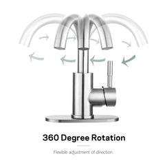Lordear Brass Single-Handle Bathroom Faucet with Water Hoses  from Lordear