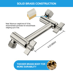 Lordear 4'' Brass Adjustable Shower Arm